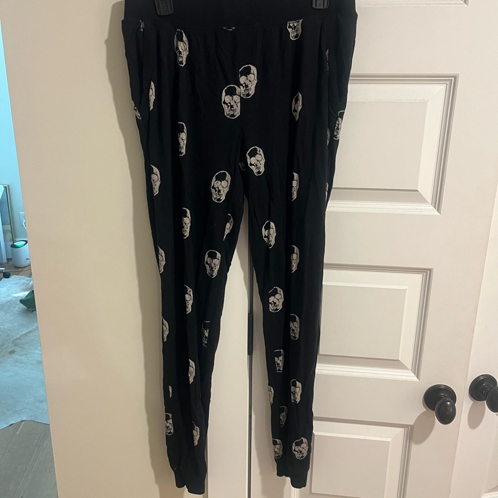 Z Supply Black Ghost Print Pajama Pants